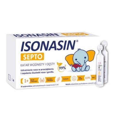 ISONASIN SEPTO Krople do nosa, 20 ampułek