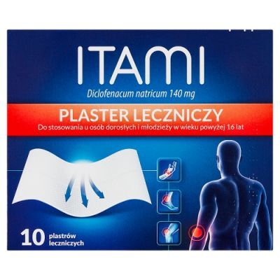 ITAMI 140 mg plaster leczniczy 10 plastrów na ból, urazy