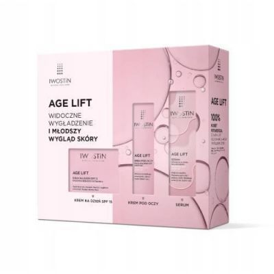 IWOSTIN Zestaw Age Lift (Krem SPF15, 50ml + Krem pod oczy, 15ml + Serum, 30ml) KRÓTKA DATA 31.12.2025