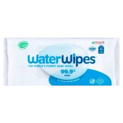 WaterWipes BIO Chusteczki nasączone czystą wodą 60 sztuk