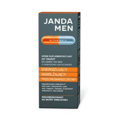 JANDA Men Krem suplementacyjny na dzień i na noc z witaminą C, 50 ml