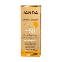 Janda Parasol Słoneczny Krem do twarzy nawilżająco-kojąco-ochronny SPF50, 50 ml