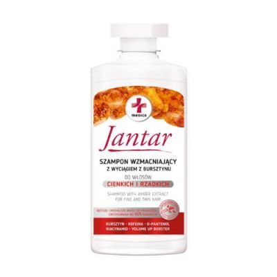 JANTAR MEDICA Szampon wzmacniający do włosów cienkich i rzadkich z wyciągiem z bursztynu, 330 ml