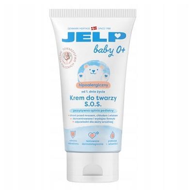 JELP Baby 0+ S.O.S. Krem do twarzy dla niemowląt od 1. dnia życia, 75 ml