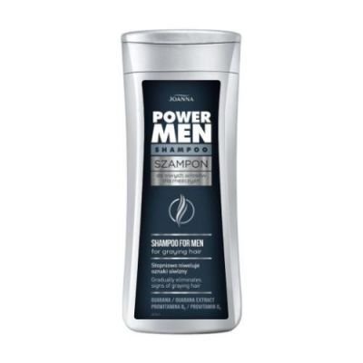 JOANNA Power Men Szampon do siwych włosów dla mężczyzn, 200ml