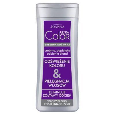 Joanna Ultra Color Srebrna odżywka do włosów srebrne, popielate, odcienie blond, 200 ml