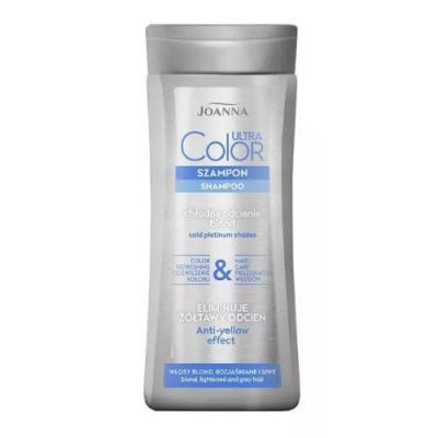 JOANNA ULTRA COLOR SYSTEM Szampon do włosów blond nadający odcień platynowy, 400ml