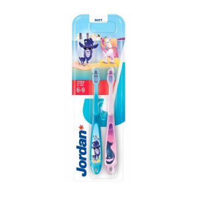 Jordan Step By Step Szczoteczka do zębów dla dzieci 6 - 9 lat, 2 szt.