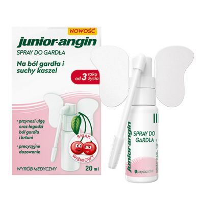 Junior-angin Spray do gardła o smaku wiśniowym, 20 ml