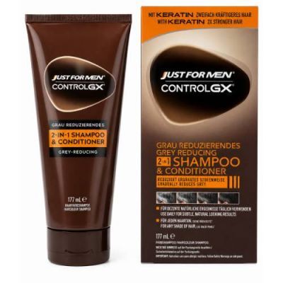 Just For Men Control GX Szampon i odżywka do włosów 2w1 z keratyną, 177 ml