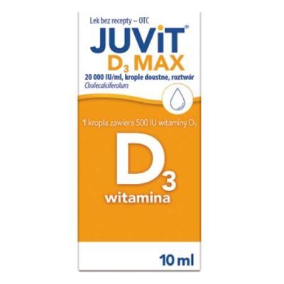 JUVIT D3 MAX 20 000 j.m. krople doustne, 10 ml