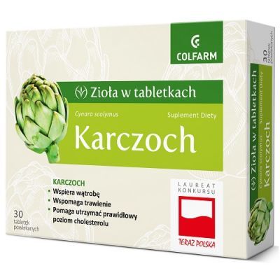 KARCZOCH 30 tabletek COLFARM + Ostropest plamisty 10 tabletek GRATIS