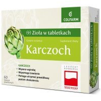 KARCZOCH 60 tabletek COLFARM wątroba, trawienie, cholesterol