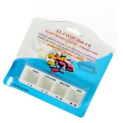 Kasetka do leków jednodniowa 4 dawki, 1szt.