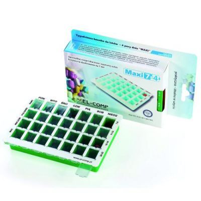 Kasetka do leków tygodniowa 4 dawki 7/4, 1szt.