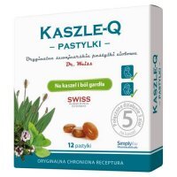 KASZLE-Q Pastylki na kaszel i ból gardła 12 pastylki do ssania