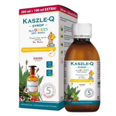 KASZLE-Q Syrop ziołowy dla dzieci, 300ml KRÓTKA DATA 01.11.2026