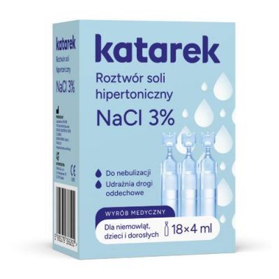 Katarek Roztwór soli hipertoniczny NaCl 3%, 18x 4 ml