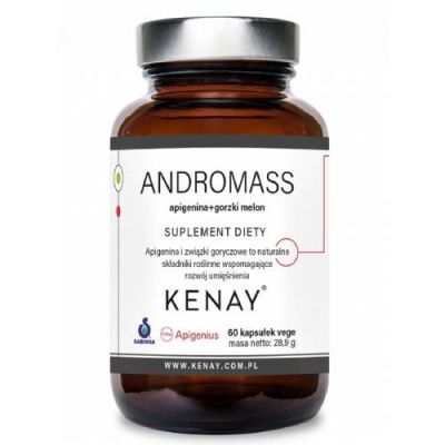 KENAY AndroMass Apigenina + Gorzki melon, 60 kaps.