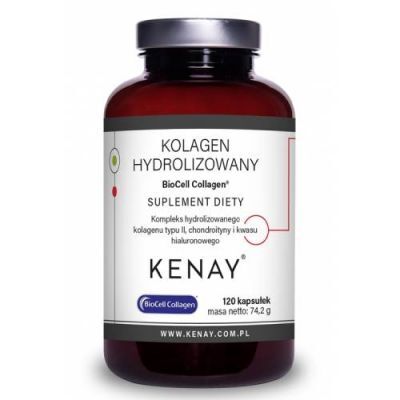 Kenay BioCell Collagen Kolagen hydrolizowany Typu II, 120 kaps.