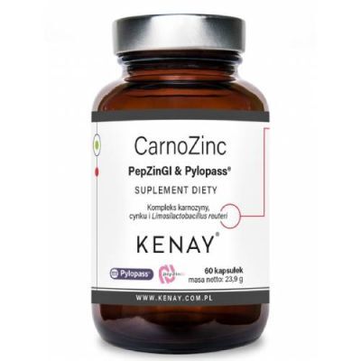 Kenay CarnoZinc PepZinGI & Pylopass, 60 kaps.