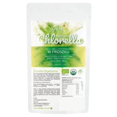 KENAY Chlorella organiczna w proszku, 100 g