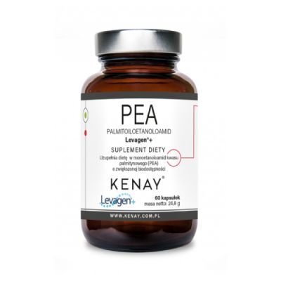 Kenay PEA Palmitoiloetanoloamid Levagen+, 60 kaps.