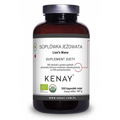 Kenay Soplówka jeżowata Lion's Mane, 300 kaps.
