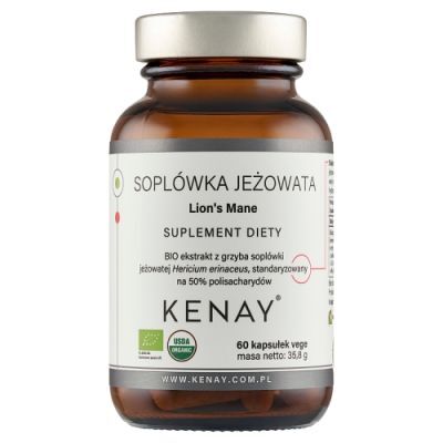 KENAY Soplówka jeżowata Lion's Mane, 60 kaps.