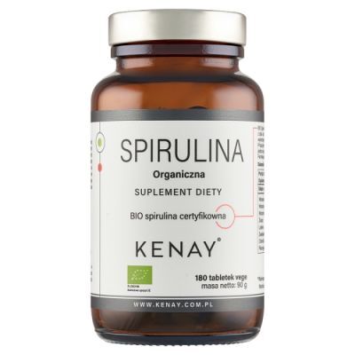 KENAY Spirulina organiczna 500 mg 180 tabletek