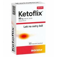 Ketoflix 50 mg Lek na ostry ból, 30 kapsułek twardych