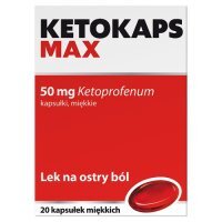 KETOKAPS MAX 50 mg 20 kapsułek - lek na silny ból