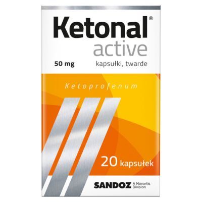 KETONAL ACTIVE 50 mg 20 kapsułek, na ból