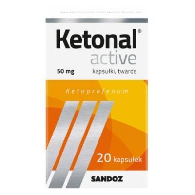 Ketonal Active kapsułki twarde 0,05 g, 20 kapsułek
