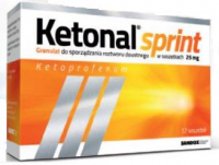 KETONAL SPRINT 25 mg granulat do przygotowania roztworu doustnego 12 saszetek