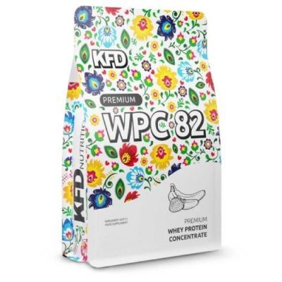 KFD Premium WPC 82 o smaku Bananowo - truskawkowym, 900 g