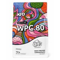 KFD Regular WPC 80 Koncentrat białka serwatkowego o smaku biała czekolada-malina, 750 g