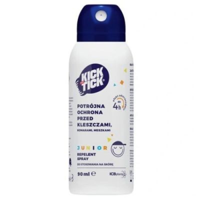 KICK THE TICK JUNIOR Max Repelent Plus ochrona przed kleszczami, komarami, meszkami 90 ml