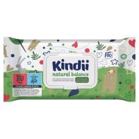 KINDII Chusteczki nawilżane Natural Balance dla niemowląt 60 sztuk