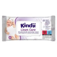 KINDII Linen care Chusteczki nawilżane dla niemowląt i dzieci, 50szt.
