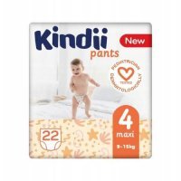 KINDII Pants Maxi Pieluchomajtki rozmiar 4, 9-15 kg, 22 sztuki