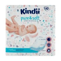 KINDII Podkłady jednorazowe Pure &amp; Soft 60 cm x 60 cm 10 sztuk