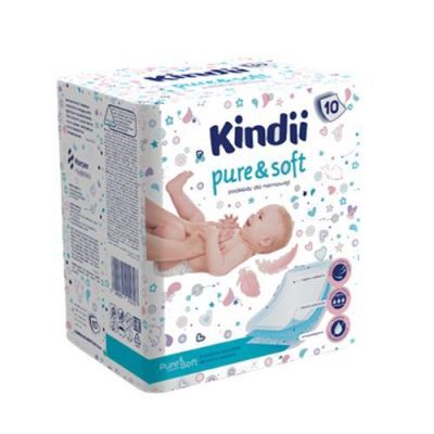 Kindii Pure&Soft Podkłady do przewijania jednorazowe 90 x 60 cm, 10 szt.