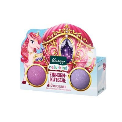 Kneipp naturkind Musujące kule do kąpieli Karoca jednorożca, 2 x 50 g