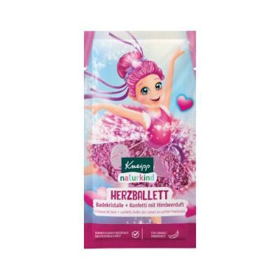 Kneipp naturkind Sól + Konfetti do kąpieli Balet Serc o zapachu malin, 40 g