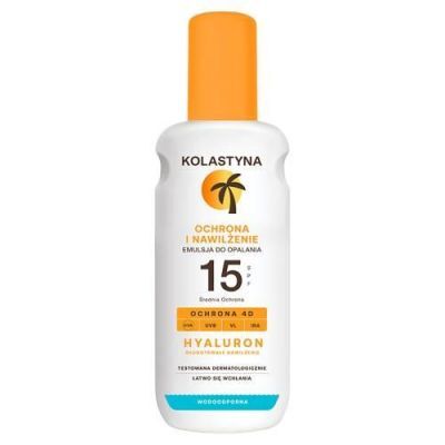 KOLASTYNA Hyaluron Ochrona i Nawilżenie Emulsja do opalania SPF15 spray, 200 ml