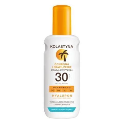 KOLASTYNA Hyaluron Ochrona i Nawilżenie Emulsja do opalania SPF30 spray, 200 ml