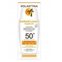 KOLASTYNA Rozświetlający fluid przeciwsłoneczny do twarzy SPF50+, 50 ml