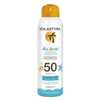 KOLASTYNA Transparentny spray ochronny na suchą i mokrą skórę dla dzieci SPF 50, 150 ml