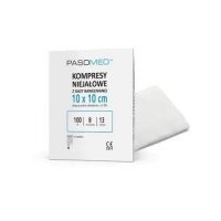 PASOMED Kompresy Niejałowe 13N 8W 10 cm x 10 cm, 100 szt.